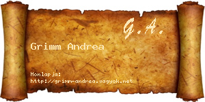 Grimm Andrea névjegykártya